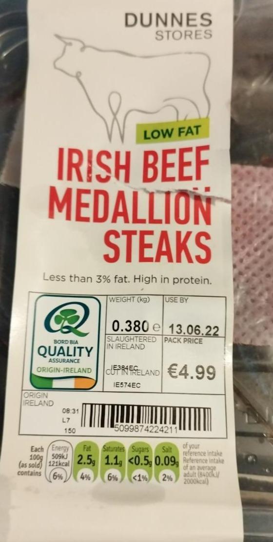 Fotografie - irish beef medallion steaks Dunnes stores