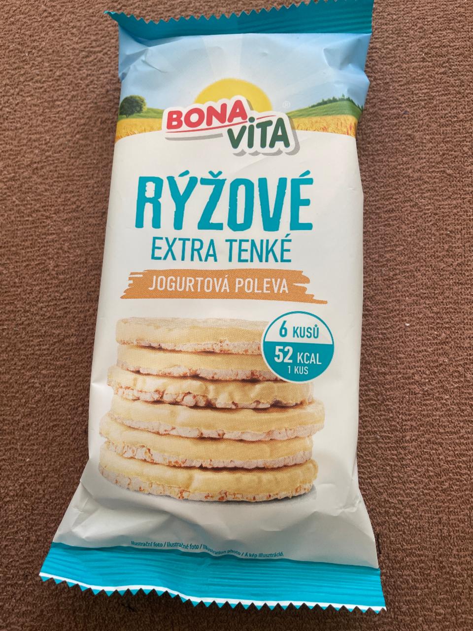 Fotografie - Rýžové extra tenké jogurtová poleva Bonavita