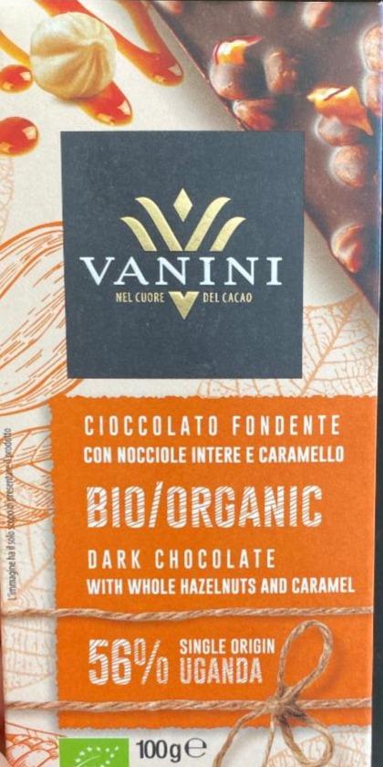 Fotografie - Dark chocolate with hazelnuts and caramel VANINI