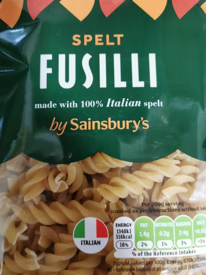 Fotografie - Spelt Fusilli by Sainsbury's 