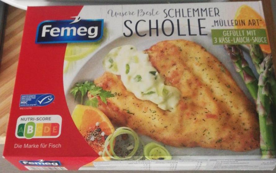 Fotografie - Schlemmer Schollen Müllerin Art gefüllt mit 3-Käse-Lauch-Sauce Femeg