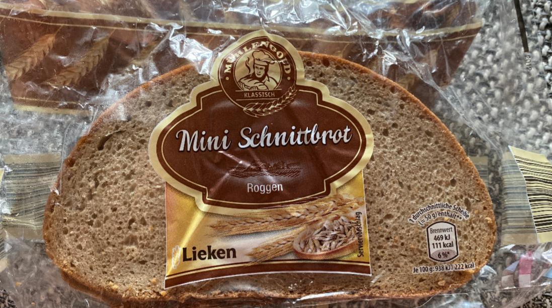 Fotografie - Mini Schnittbrot roggen lieken Lieken Brot - und Backwaren