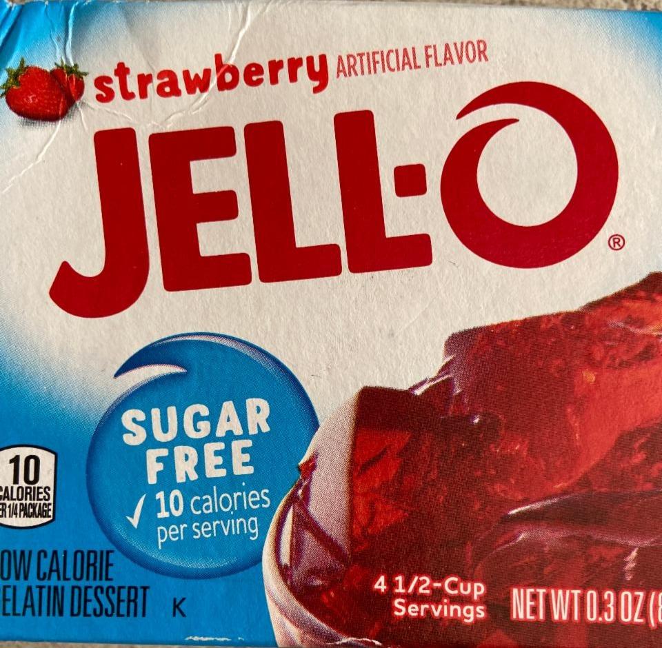 Fotografie - Low Calorie Gelatin Dessert Sugar Free Strawberry Jell-O