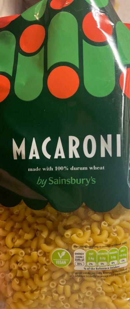 Fotografie - Macaroni 100%drum wheat Sainsburys