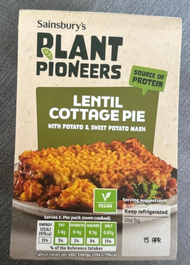 Fotografie - Plant Pioneers Lentil Cottage Pie with Potato & Sweet Potato Mash Sainsbury's