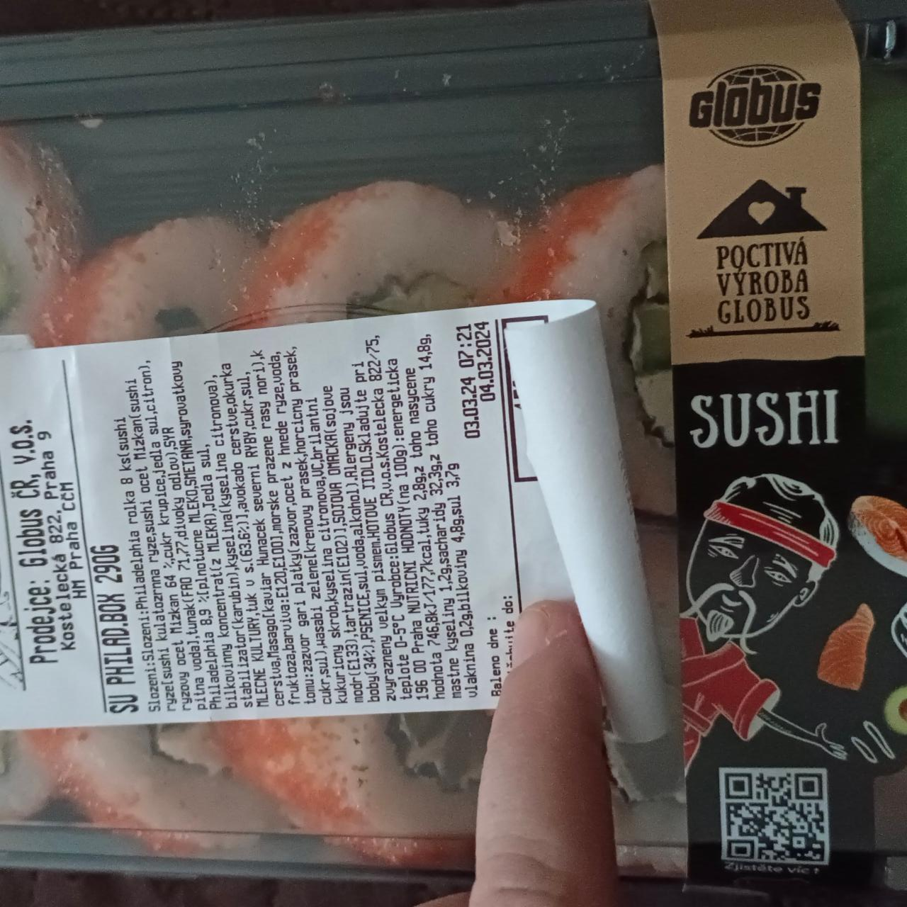 Fotografie - Sushi Philadelphia box Globus