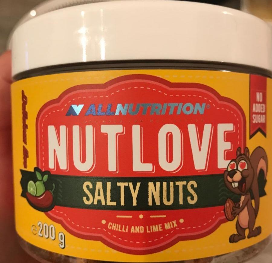 Fotografie - Nutlove salty nuts chilli and lime Allnutrition