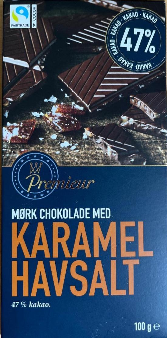 Fotografie - Mørk chokolade med karamel havsalt Premieur