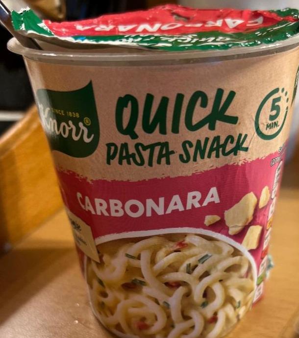 Fotografie - Quick Pasta Snack Carbonara Knorr