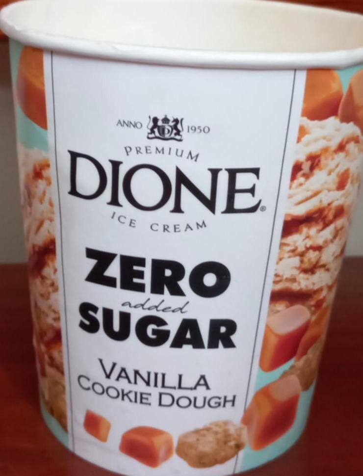 Fotografie - Zero sugar vanilla cookie dough Premium Dione Ice Cream