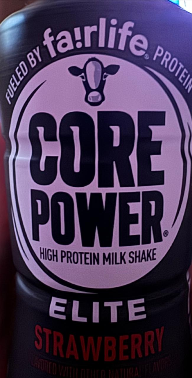 Fotografie - High protein milk shake Elite Strawberry Core Power