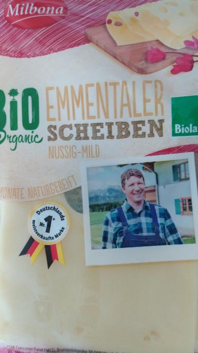 Fotografie - Bio Organic Emmentaler Scheiben nussig-mild Milbona