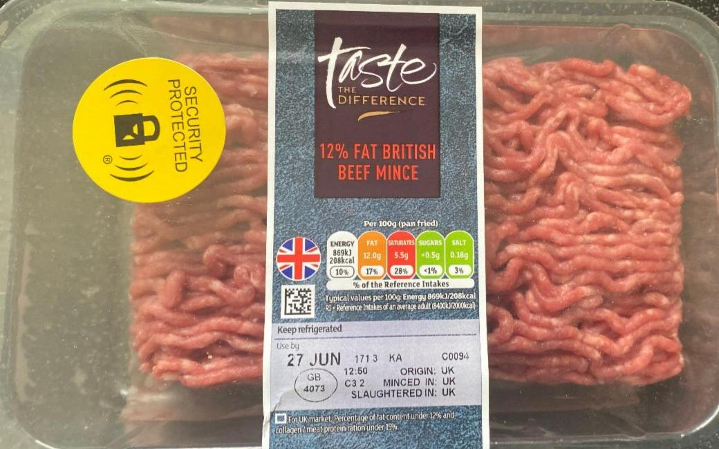 Fotografie - 12% Fat British Beef Mince Taste the Difference