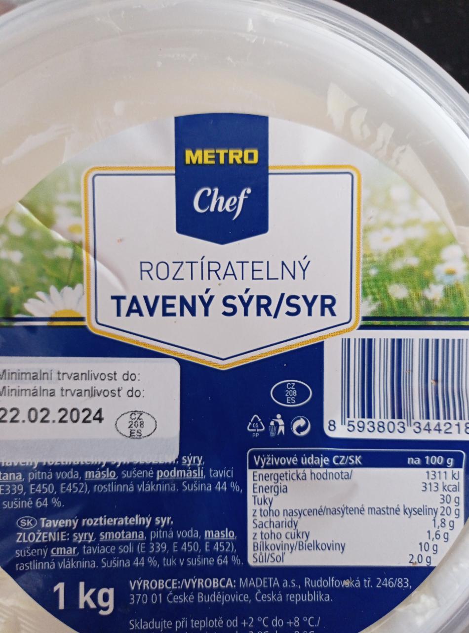 Fotografie - tavený vysokotučný sýr Horeca 64%
