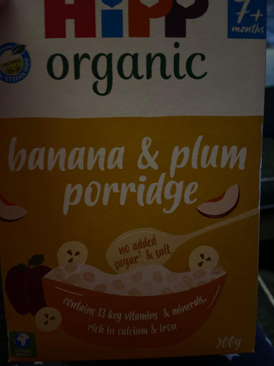 Fotografie - Banana & plum porridge Hipp Organic
