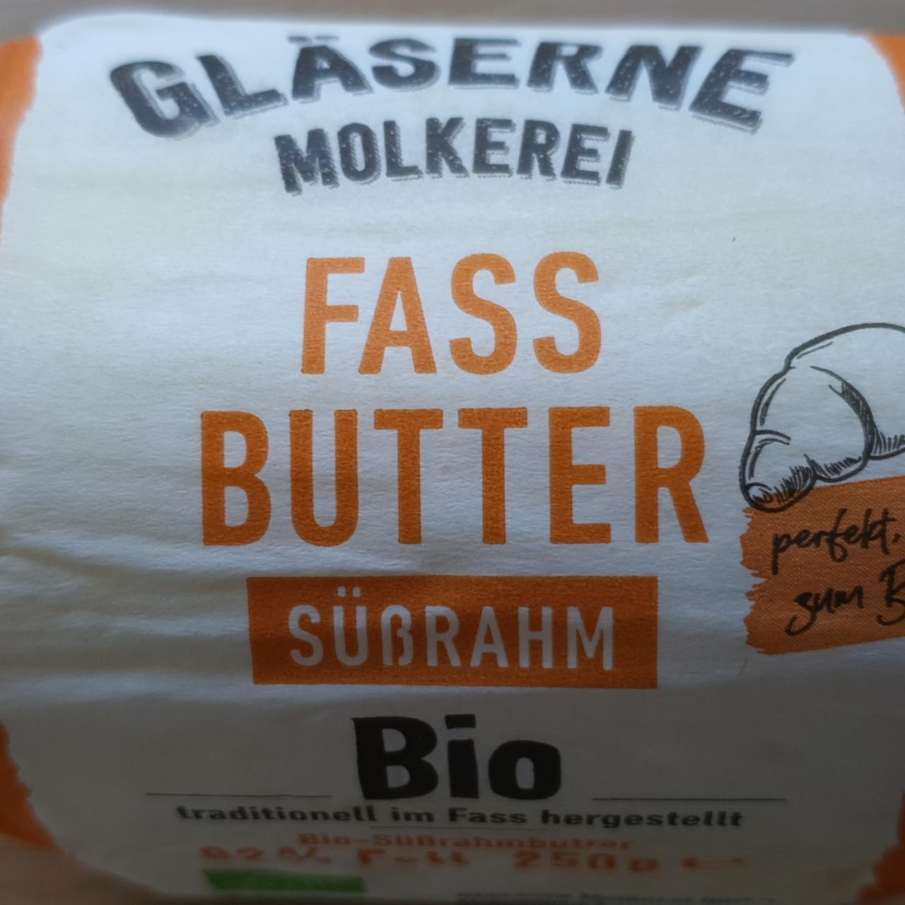 Fotografie - Bio Fast Butter Süßrahm Gläserne Molkerei