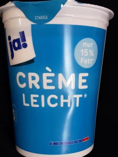 Fotografie - Crème leichte 15% Fett Ja!