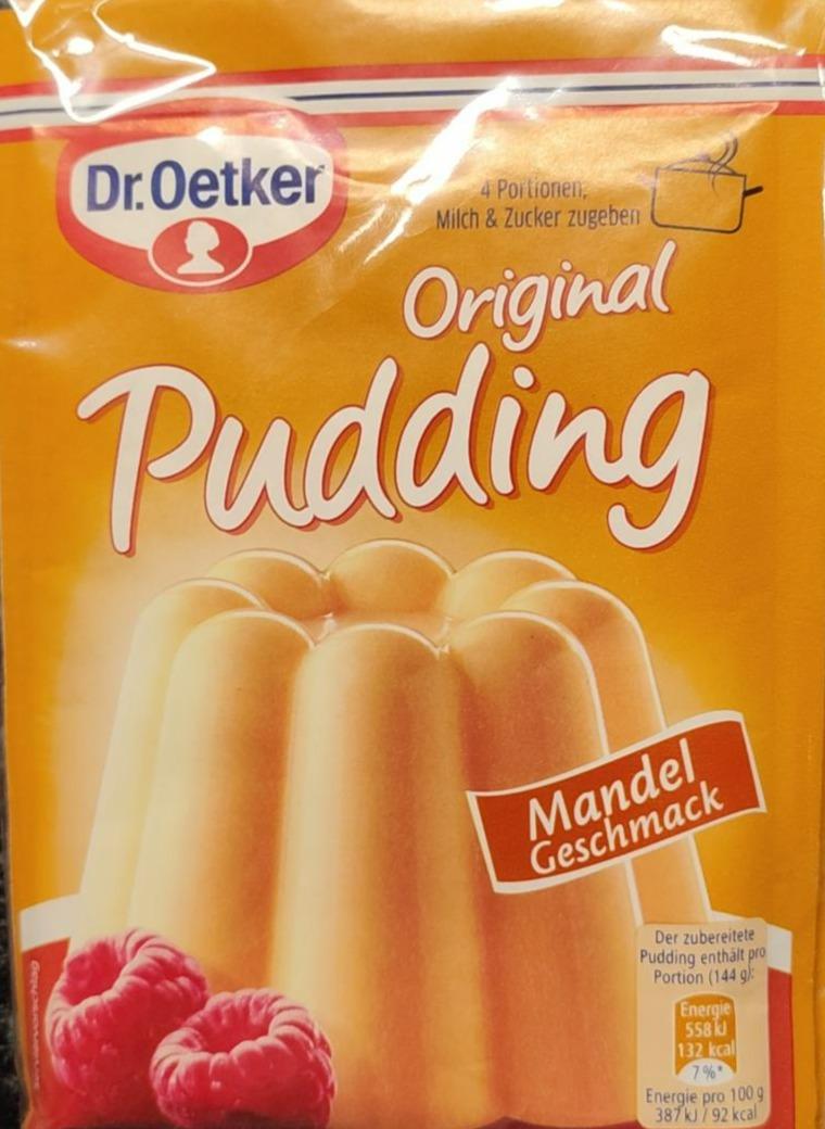Fotografie - Original Pudding Mandel geschmack Dr.Oetker