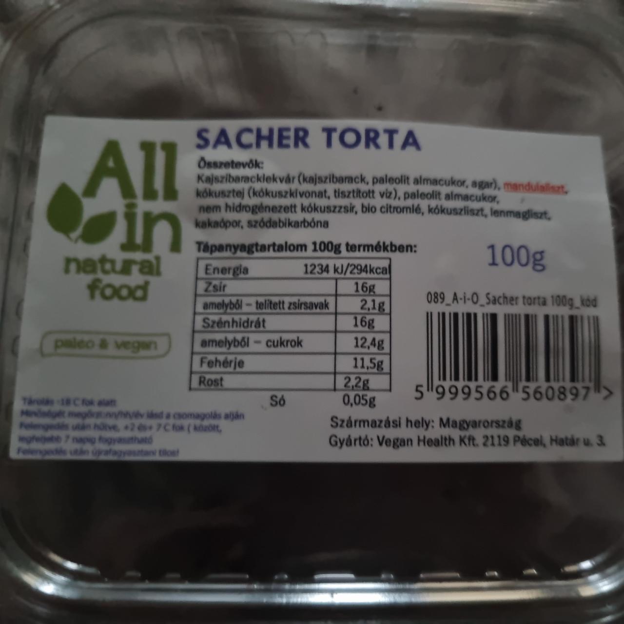 Fotografie - Sacher torta All in Natural food
