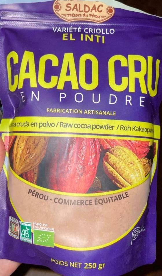 Fotografie - Cacao cru en poudre Saldac