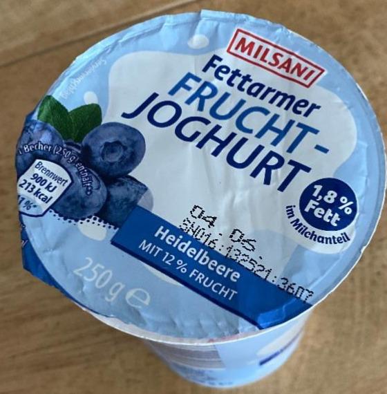 Fotografie - Fettarmer Frucht-Joghurt borůvky Milsani