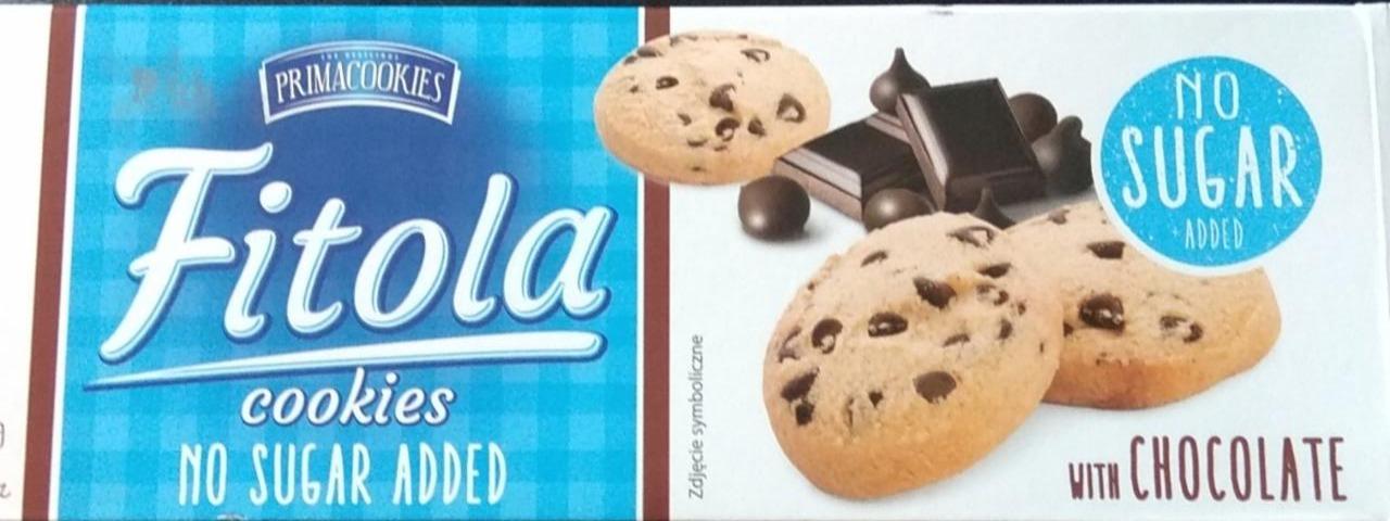 Fotografie - Fitola cookies with chocolate no sugar added Primacookies