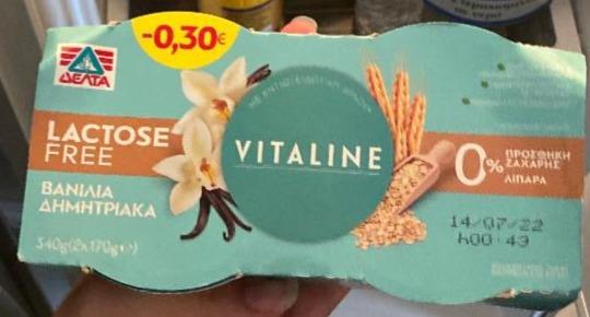 Fotografie - Yogurt lactose free with vanilla and oats Vitaline