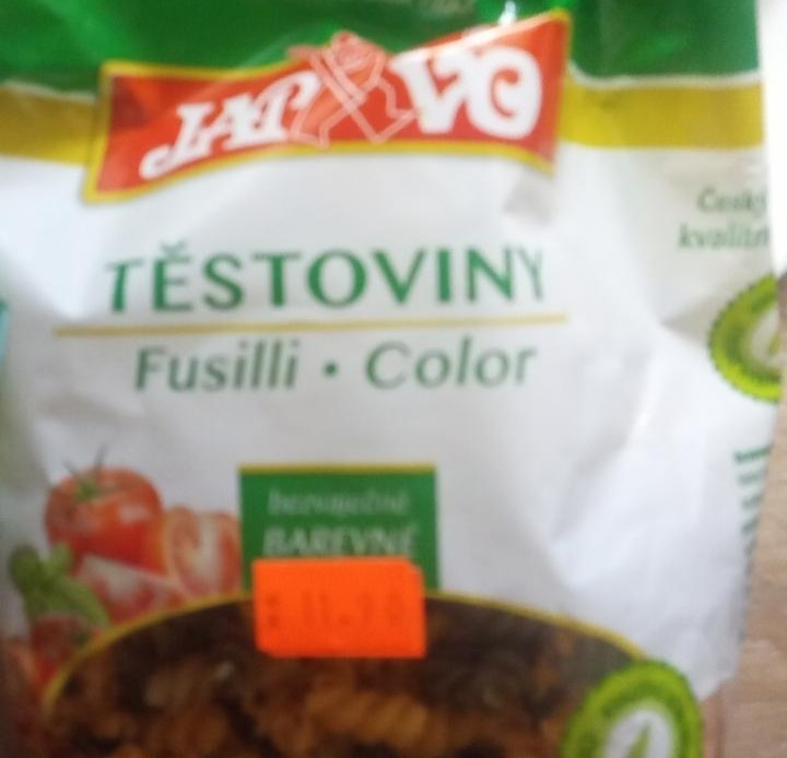 Fotografie - těstoviny bezvaječné Fusilli Color Japavo