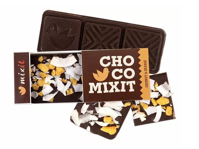 Fotografie - Mini Čokoláda: Hořká s kokosem a lyo pomerančem Choco Mixit