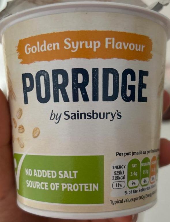 Fotografie - Porridge Golden Syrup Flavour by Sainsbury's