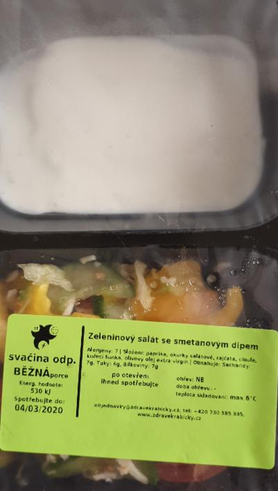 Fotografie - Zeleninový salát se smetanovým dipem Zdravé krabičky