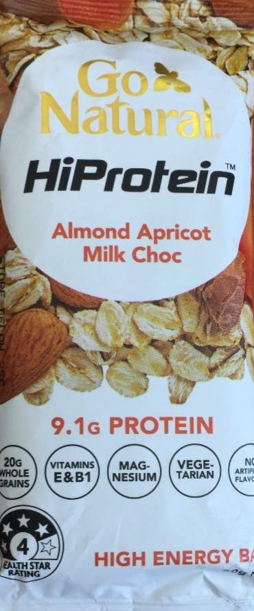 Fotografie - HiProtein Almond Apricot Milk Choc Go Natural