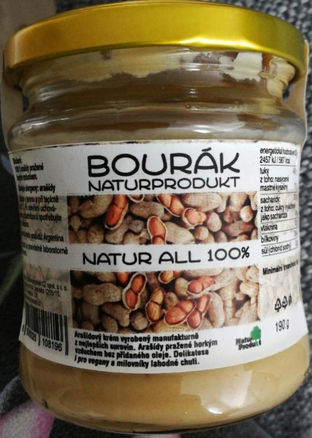 Fotografie - Bourák arašídový krém bez přidaného oleje Naturprodukt