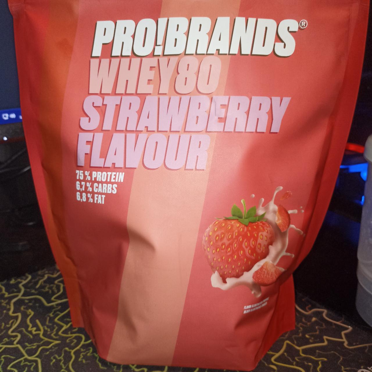 Fotografie - Whey80 Strawberry Flavour Pro!Brands