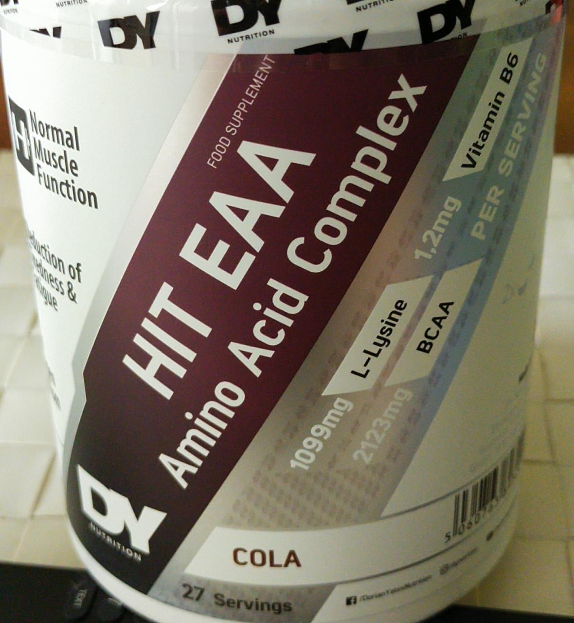Fotografie - HIT EAA Amino Acid Complex Cola DY Nutrition