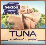 Fotografie - Tuna natural-solid (tuňák ve vlastní šťávě celý) Nekton