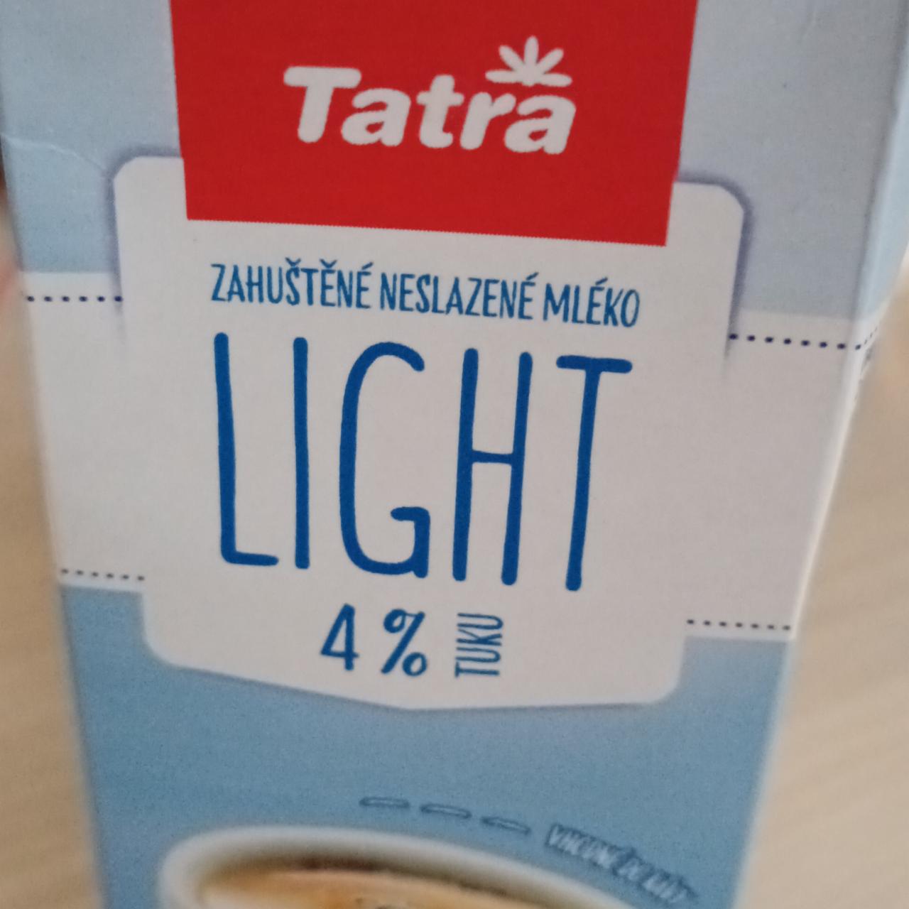 Fotografie - zahuštěné neslazené mléko 4% Light Tatra
