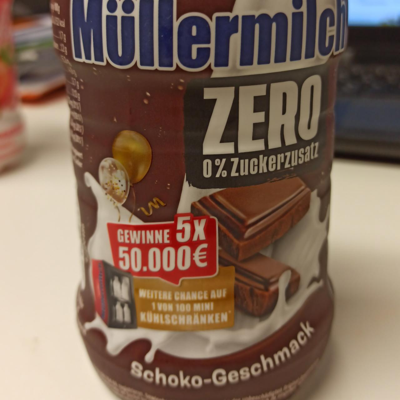 Fotografie - ZERO 0% zuckerzusatz Schoko-Geschmack Müller