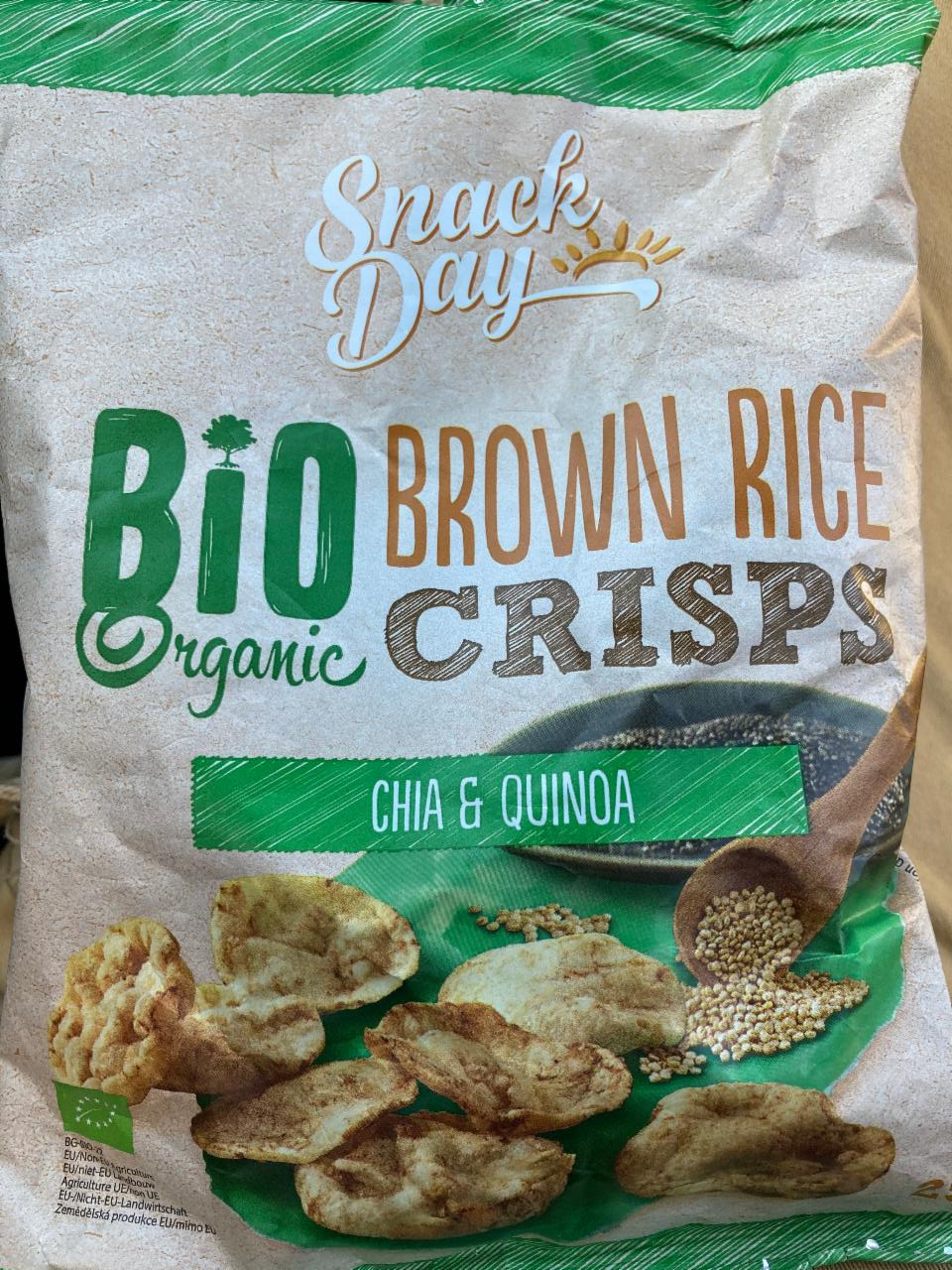 Fotografie - Bio Organic Brown Rice Crisps chia & quinoa Snack Day