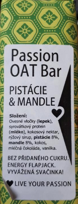 Fotografie - passion oat bar pistácie & mandle (s uzenou solí)
