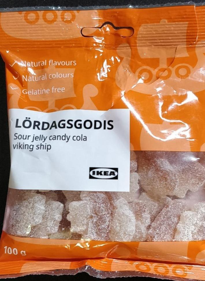 Fotografie - Lördagsgodis Sour jelly candy cola viking ship Ikea
