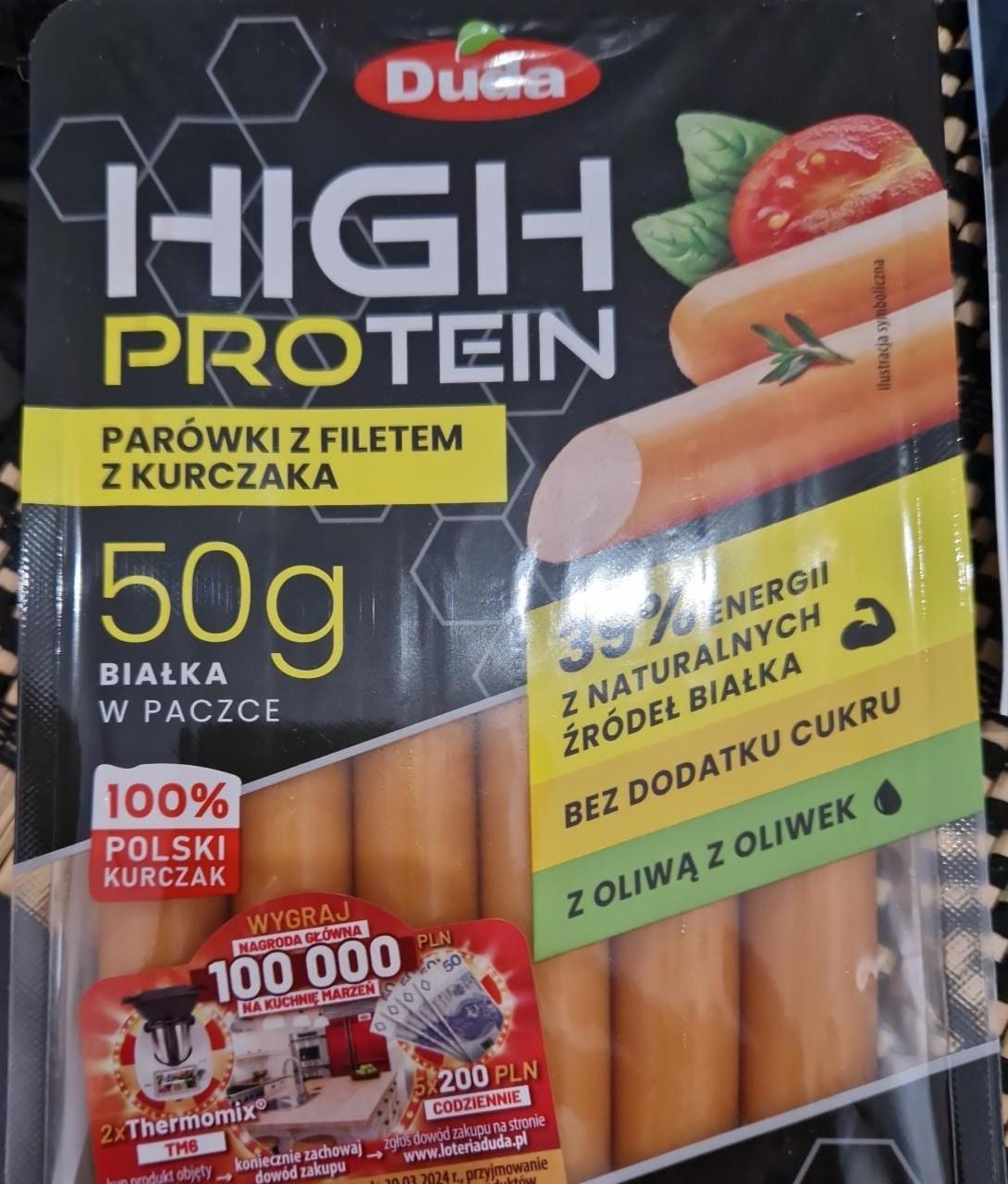 Fotografie - High Protein parówki z filetem z kurczaka Duda