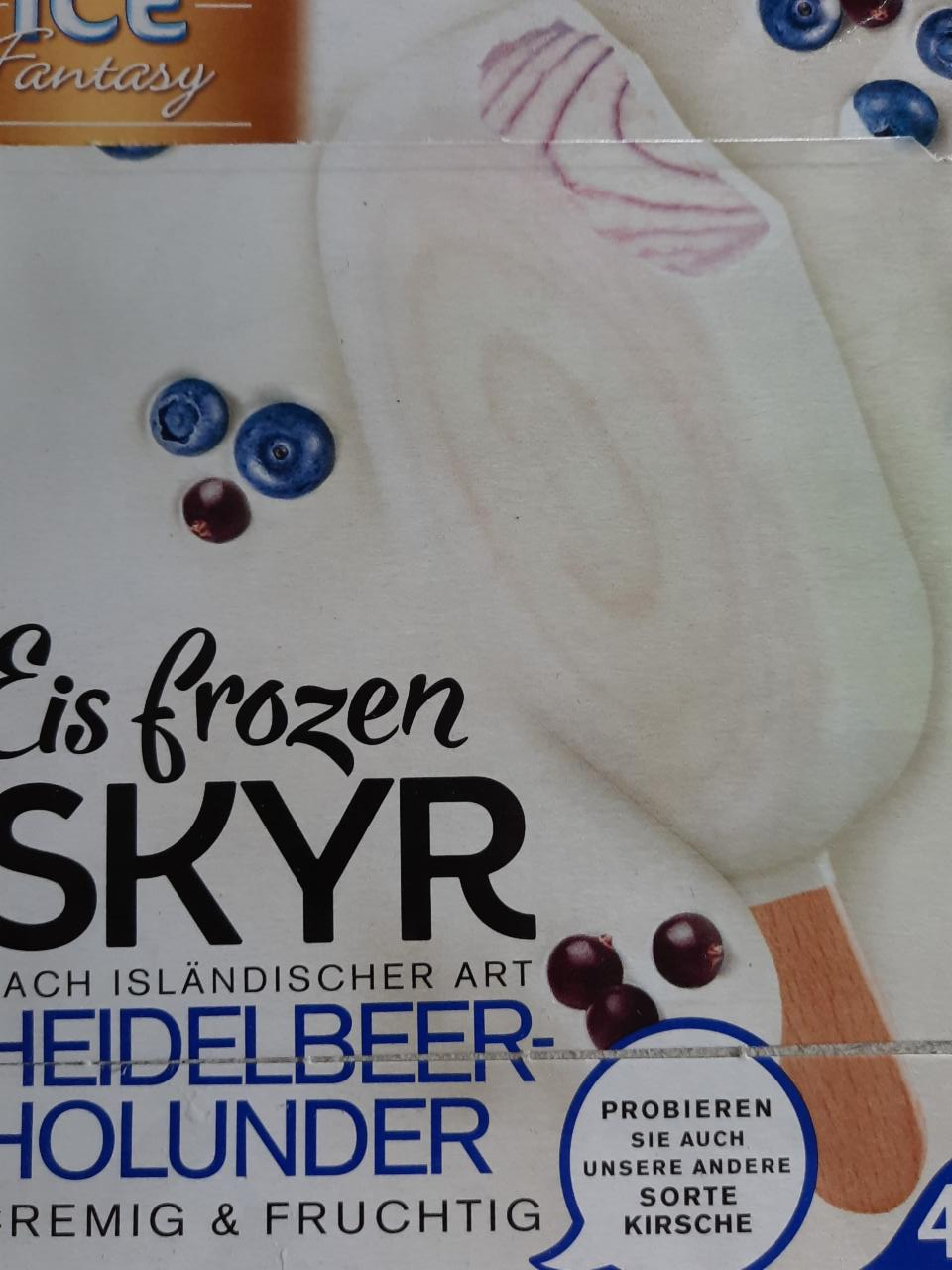 Fotografie - Eis frozen Skyr Heidelbeer-Holunder Ice Fantasy