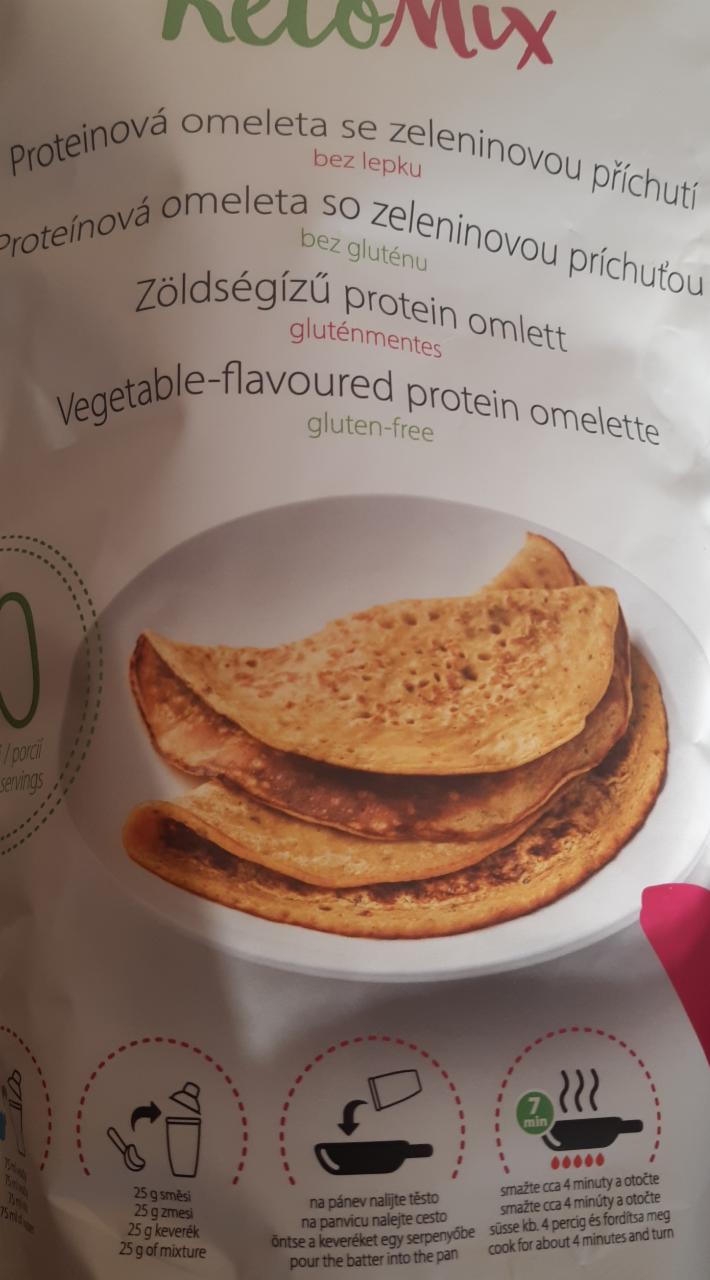 Fotografie - Proteinová omeleta se zeleninovou příchutí bez lepku Ketomix