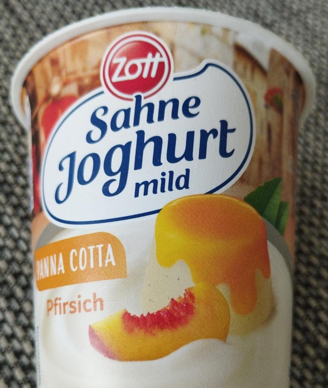 Fotografie - Sahne Joghurt mild Panna Cotta Pfirsich Zott