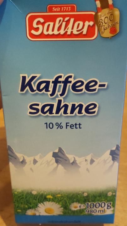 Fotografie - Kaffeesahne 10% Saliter