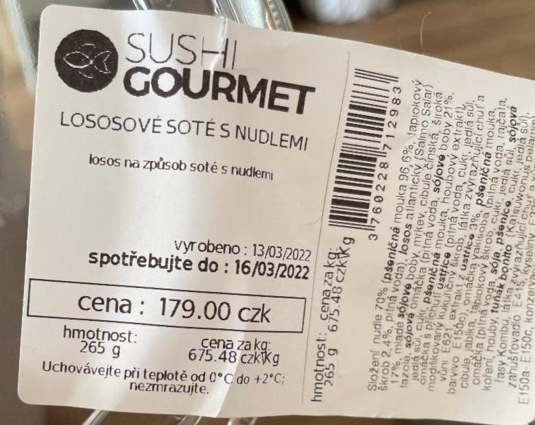 Fotografie - Lososové soté s nudlemi Sushi gourmet