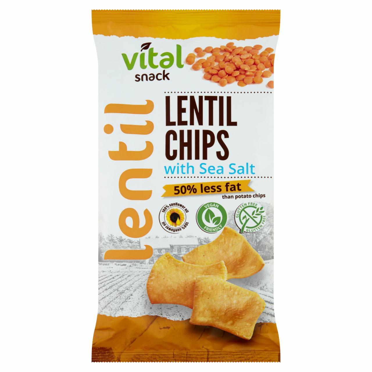Fotografie - čočkové chipsy s mořskou solí Vital snack