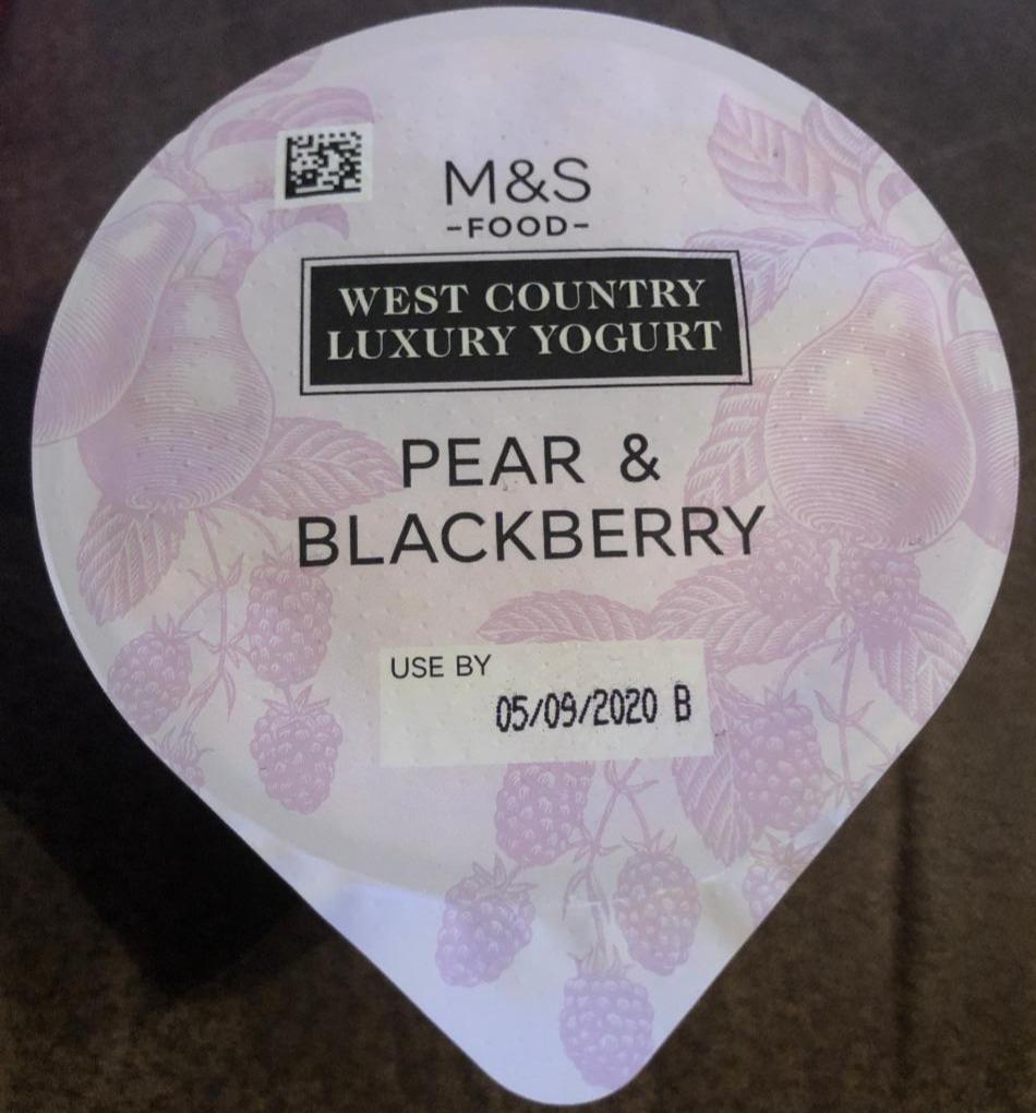 Fotografie - William pear and blackberry Luxury yogurt Marks&Spencer
