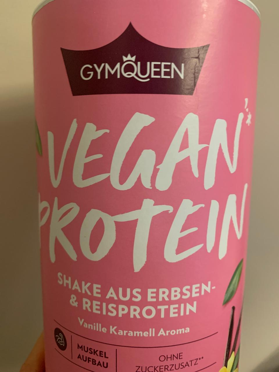 Fotografie - Gymqueen Vegan Protein Vanille karamell
